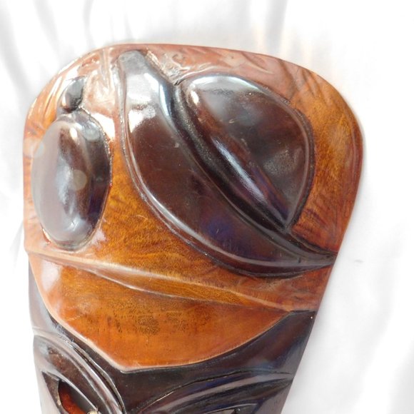 Vintage African Hand Carved Wood Mask - Picture 8 of 8